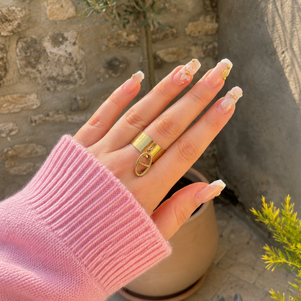 Bague Clara portee au doigt – Mgx Bijoux