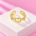 Bague Lola maille marine acier inoxydable dore – Mgx Bijoux