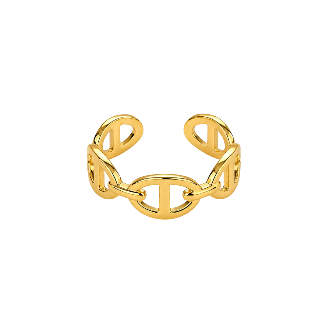 Bague Lola maille marine fond blanc – Mgx Bijoux