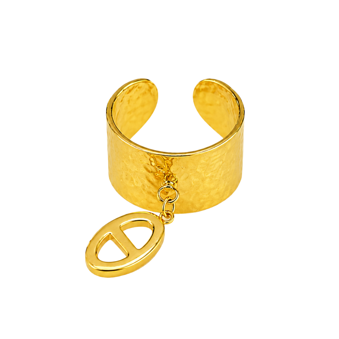 Bague Romy anneau martele breloque fond blanc – Mgx Bijoux