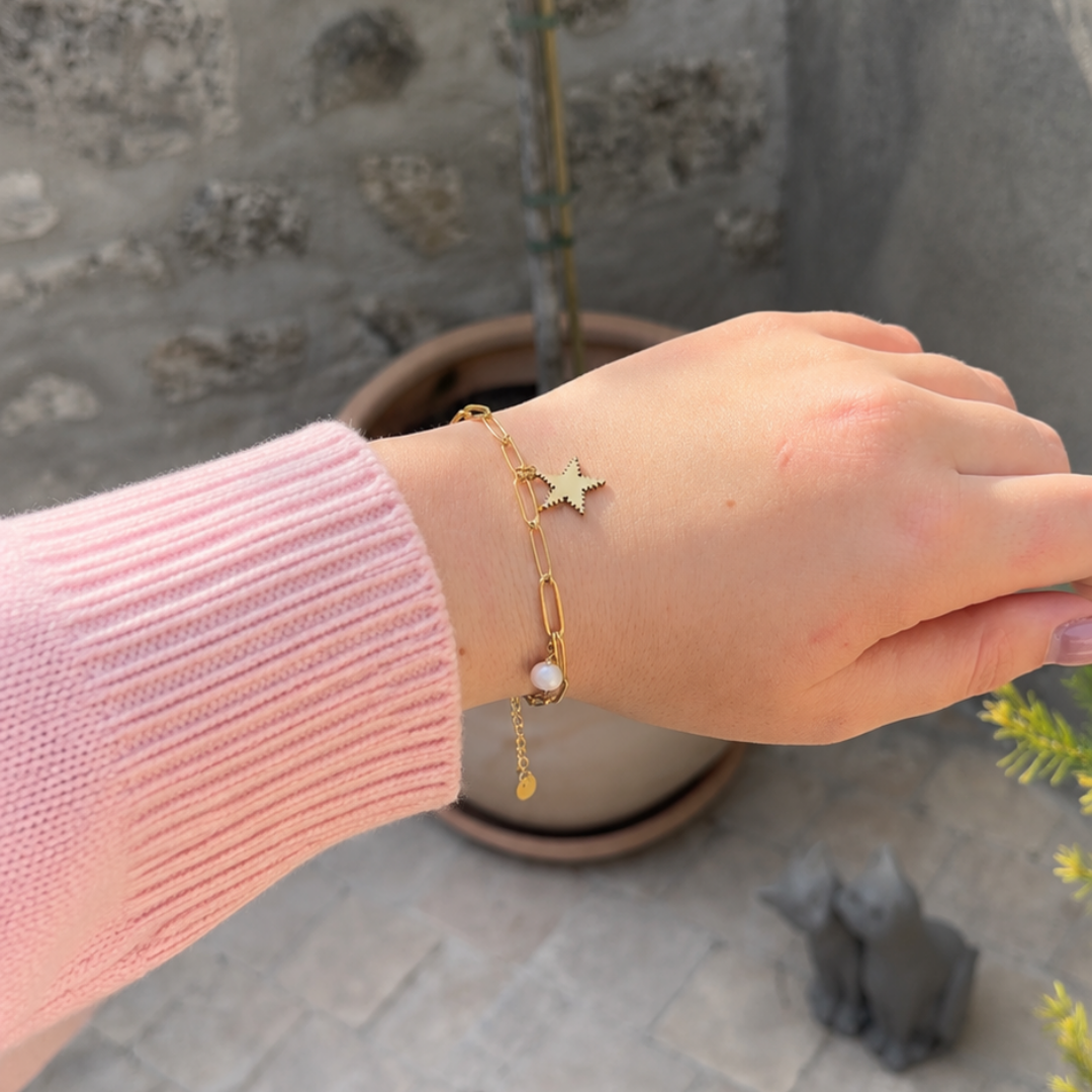 Bracelet Eden porte au poignet – Mgx Bijoux