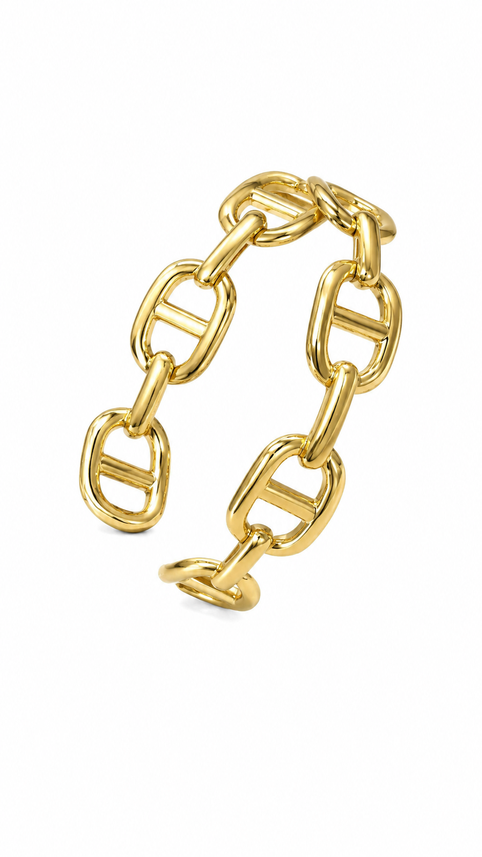 Bracelet Inaya maille marine rigide fond blanc – Mgx Bijoux