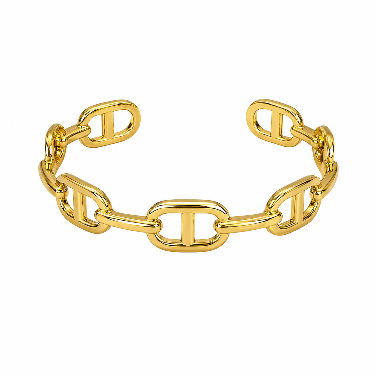 Bracelet Inaya maille marine rigide fond blanc – Mgx Bijoux