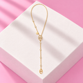 Collier Cassie medaillon strass acier inoxydable dore – Mgx Bijoux