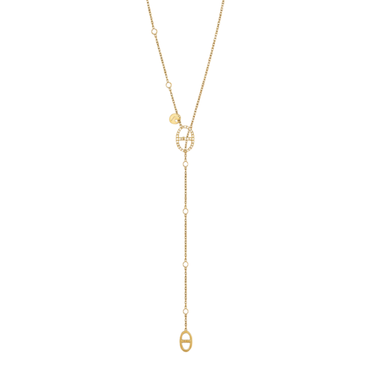 Collier Cassie medaillon strass fond blanc 2 – Mgx Bijoux