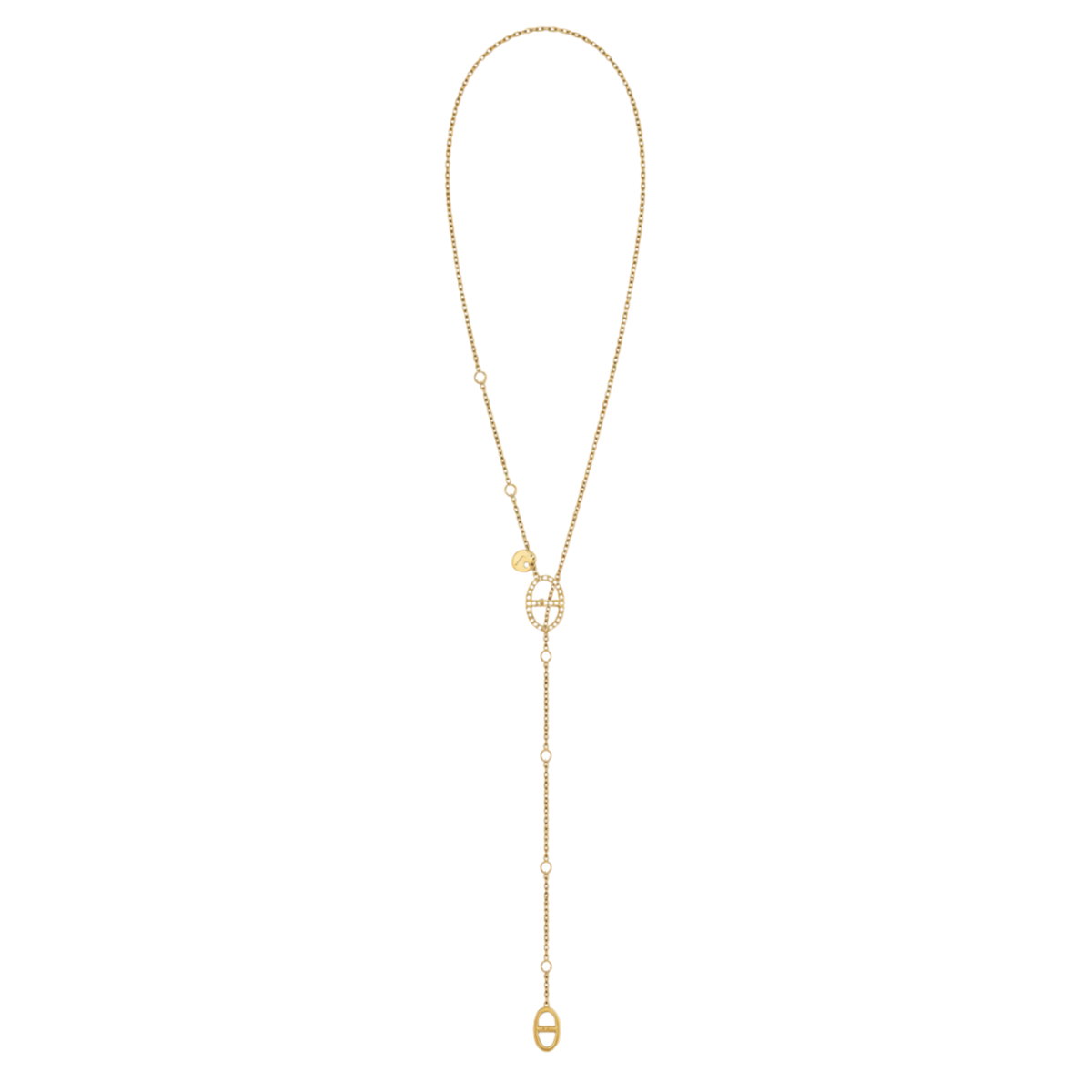 Collier Cassie medaillon strass fond blanc – Mgx Bijoux