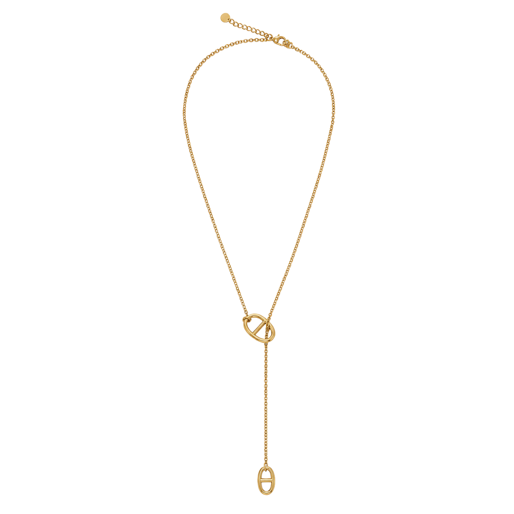 Collier Iris grosse maille noeud fond blanc – Mgx Bijoux