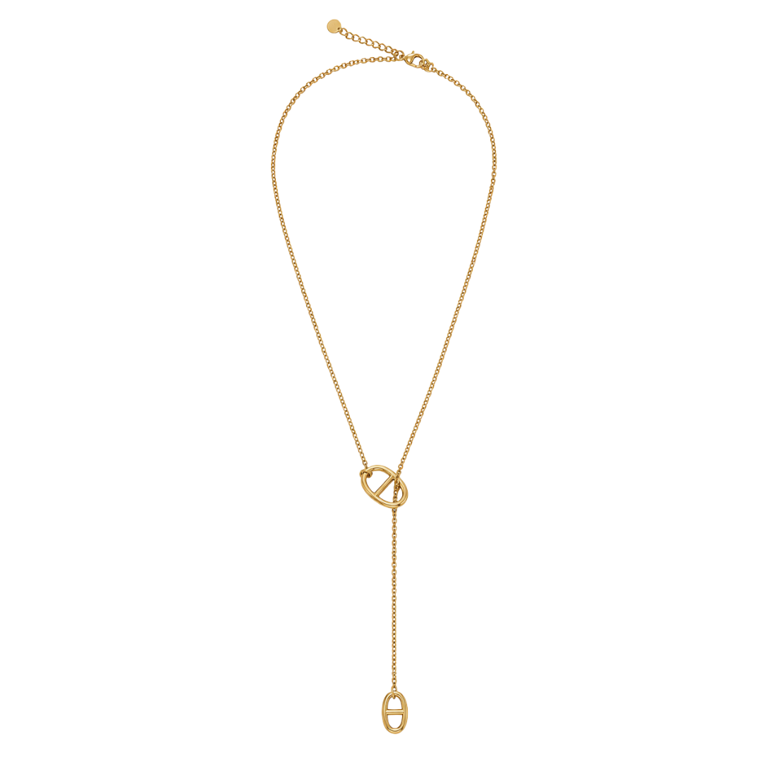 Collier Iris grosse maille noeud fond blanc – Mgx Bijoux