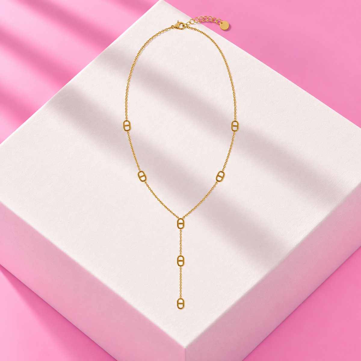Collier Lina maille marine acier inoxydable dore – Mgx Bijoux
