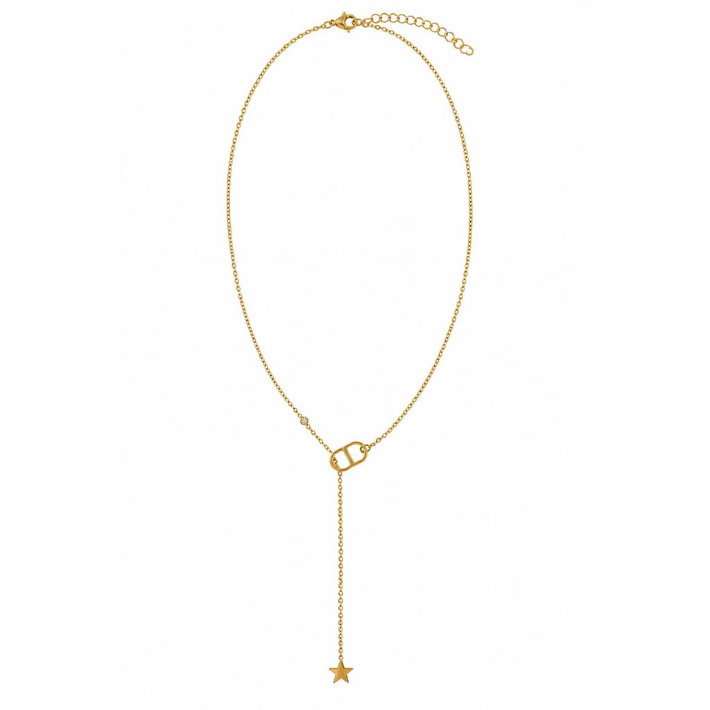 Collier Victoria etoile fond blanc – Mgx Bijoux